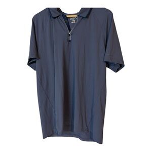 Men's CHAPS Front Partial Zip Polo Collared Short Sleeve- Size XL